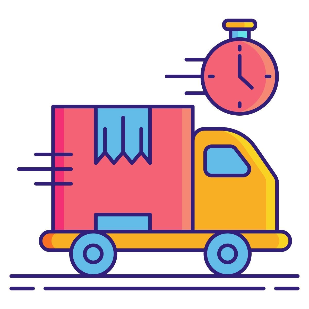 lead time icon in lineal color style