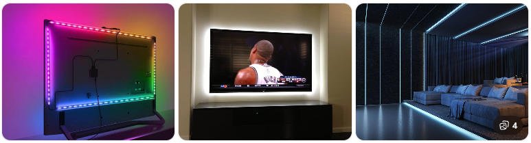 Top 10 RGB LED Strip Lighting Ideas for Homes, Gaming Setups, and Commercial Spaces 2 tv backlit