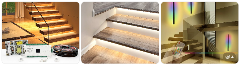 Top 10 RGB LED Strip Lighting Ideas for Homes, Gaming Setups, and Commercial Spaces 6 stair case